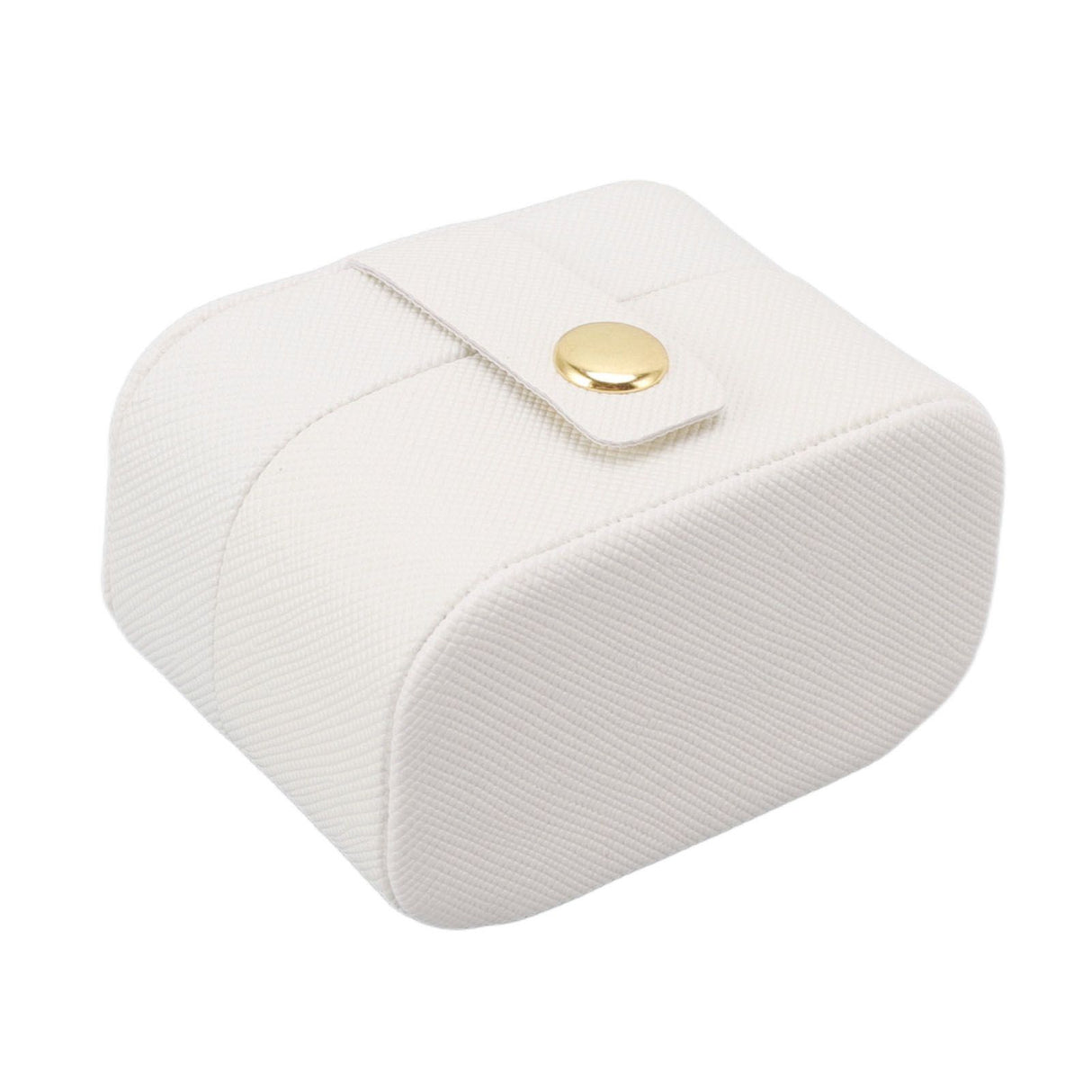 Mini Ring Storage Box PU Leather Small Jewelry Box Organizer Small Travel Earring Case White