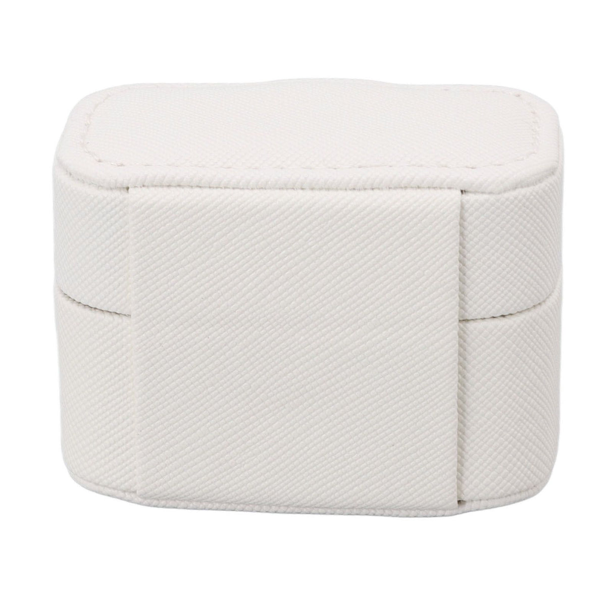Mini Ring Storage Box PU Leather Small Jewelry Box Organizer Small Travel Earring Case White