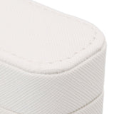 Mini Ring Storage Box PU Leather Small Jewelry Box Organizer Small Travel Earring Case White - Extra Image