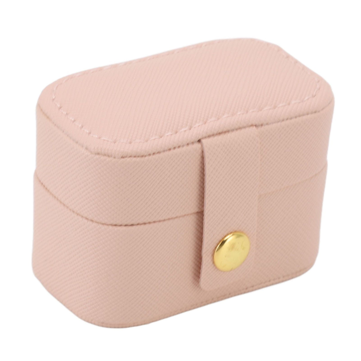 Mini Ring Storage Box PU Leather Small Jewelry Box Organizer Small Travel Earring Case Pink