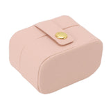 Mini Ring Storage Box PU Leather Small Jewelry Box Organizer Small Travel Earring Case Pink