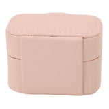 Mini Ring Storage Box PU Leather Small Jewelry Box Organizer Small Travel Earring Case Pink