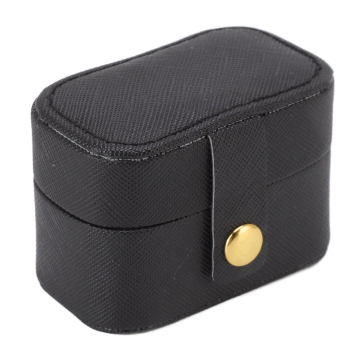 Mini Ring Storage Box PU Leather Small Jewelry Box Organizer Small Travel Earring Case Black