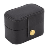 Mini Ring Storage Box PU Leather Small Jewelry Box Organizer Small Travel Earring Case Black