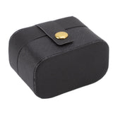Mini Ring Storage Box PU Leather Small Jewelry Box Organizer Small Travel Earring Case Black