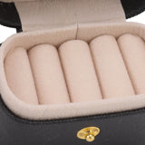 Mini Ring Storage Box PU Leather Small Jewelry Box Organizer Small Travel Earring Case Black