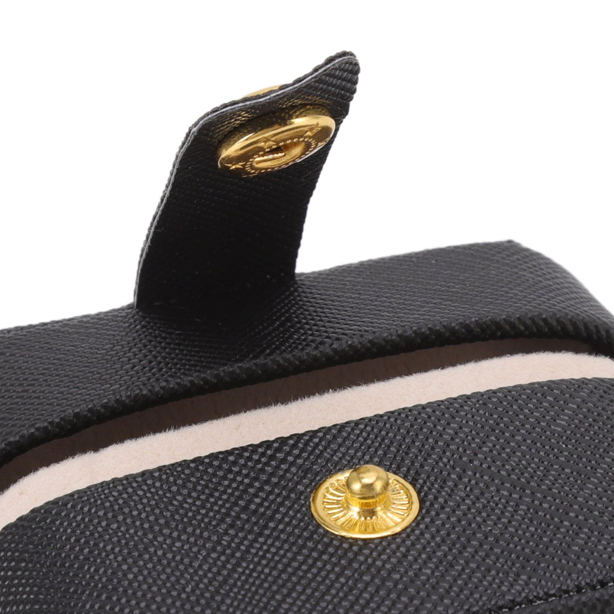Mini Ring Storage Box PU Leather Small Jewelry Box Organizer Small Travel Earring Case Black