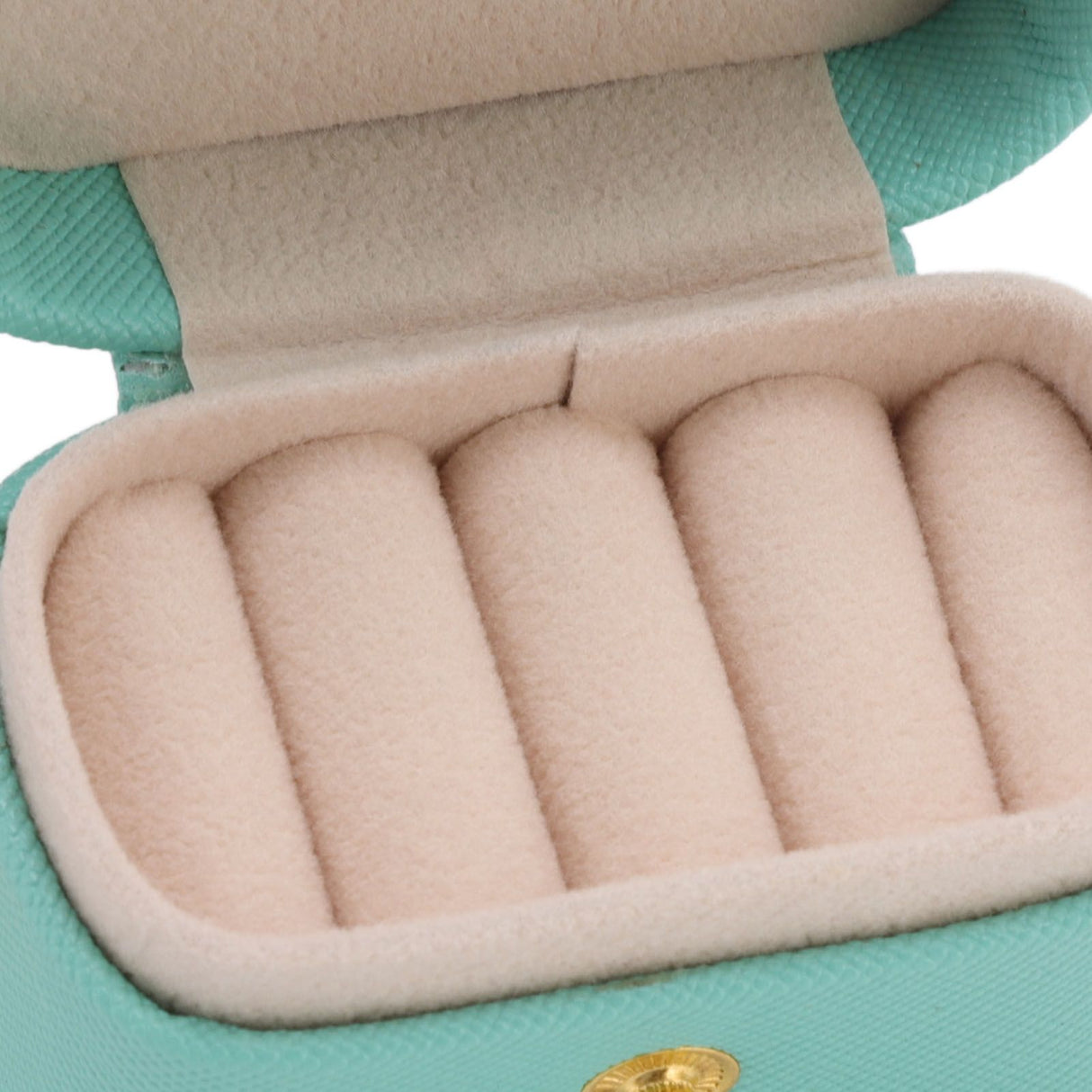 Mini Ring Storage Box PU Leather Small Jewelry Box Organizer Small Travel Earring Case Blue