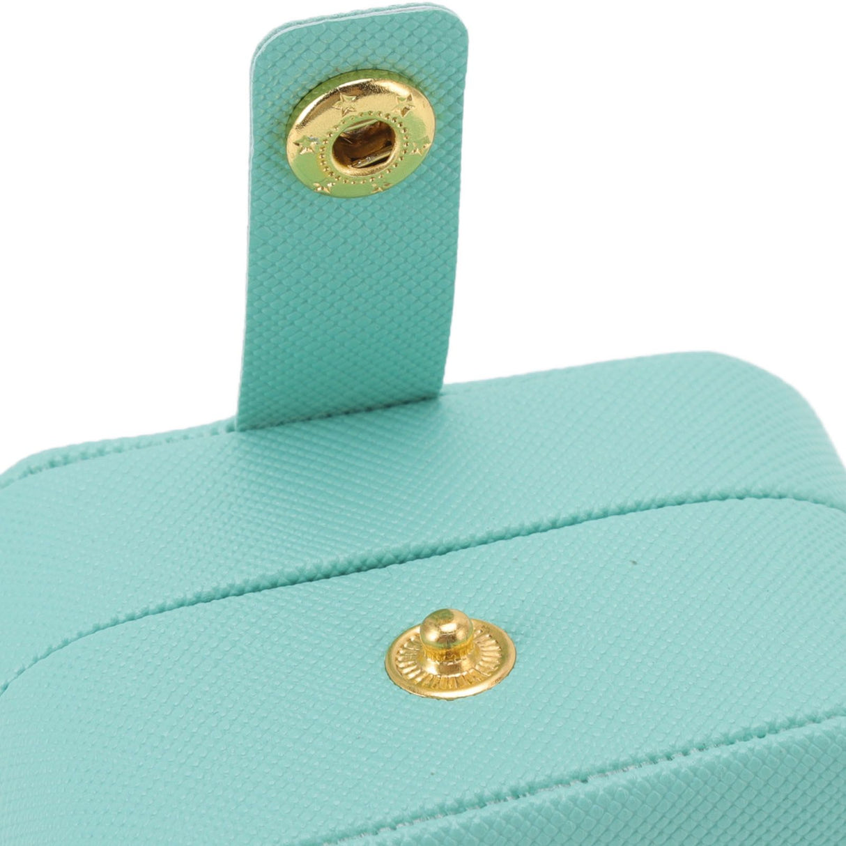 Mini Ring Storage Box PU Leather Small Jewelry Box Organizer Small Travel Earring Case Blue