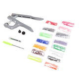 Plastic Snap Set Plastic Stainless Steel Practical Sewing Snaps Fasteners Kit Snap Plier with 150pcs T5 Buckle for Clothing