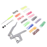 Plastic Snap Set Plastic Stainless Steel Practical Sewing Snaps Fasteners Kit Snap Plier with 150pcs T5 Buckle for Clothing