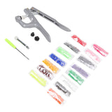 Plastic Snap Set Plastic Stainless Steel Practical Sewing Snaps Fasteners Kit Snap Plier with 150pcs T5 Buckle for Clothing