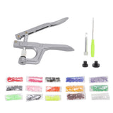 Plastic Snap Set Plastic Stainless Steel Practical Sewing Snaps Fasteners Kit Snap Plier with 150pcs T5 Buckle for Clothing - Extra Image