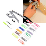 Plastic Snap Set Plastic Stainless Steel Practical Sewing Snaps Fasteners Kit Snap Plier with 150pcs T5 Buckle for Clothing