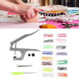 Plastic Snap Set Plastic Stainless Steel Practical Sewing Snaps Fasteners Kit Snap Plier with 150pcs T5 Buckle for Clothing - Extra Image