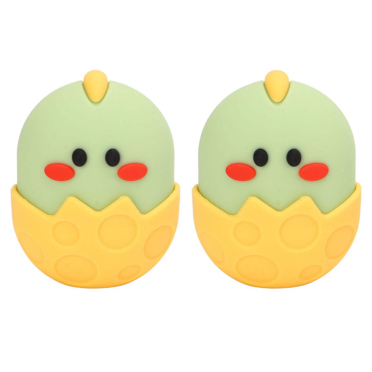 2Pcs Silicone Ice Face Mold Yellow Chicken Shape Face Eye Ice Roller for Men Women Reducing Swelling Pain Inflammation