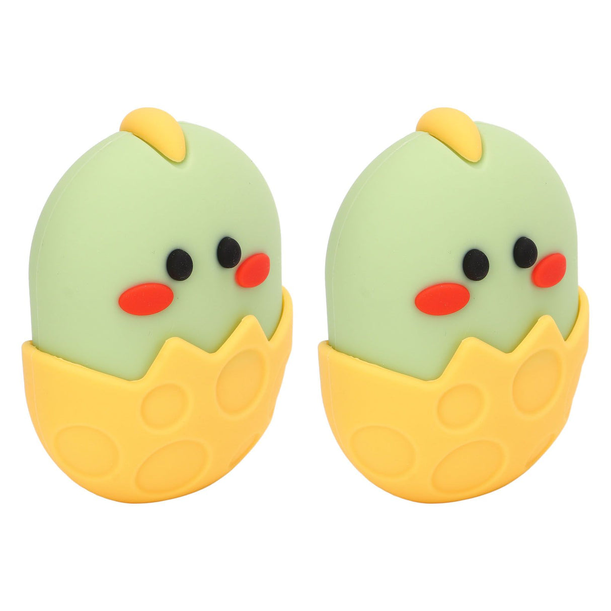 2Pcs Silicone Ice Face Mold Yellow Chicken Shape Face Eye Ice Roller for Men Women Reducing Swelling Pain Inflammation