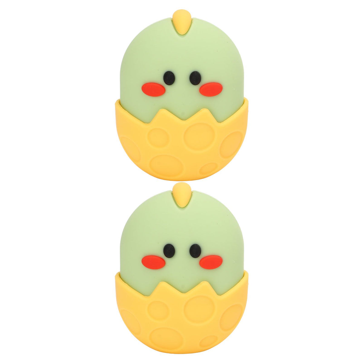 2Pcs Silicone Ice Face Mold Yellow Chicken Shape Face Eye Ice Roller for Men Women Reducing Swelling Pain Inflammation