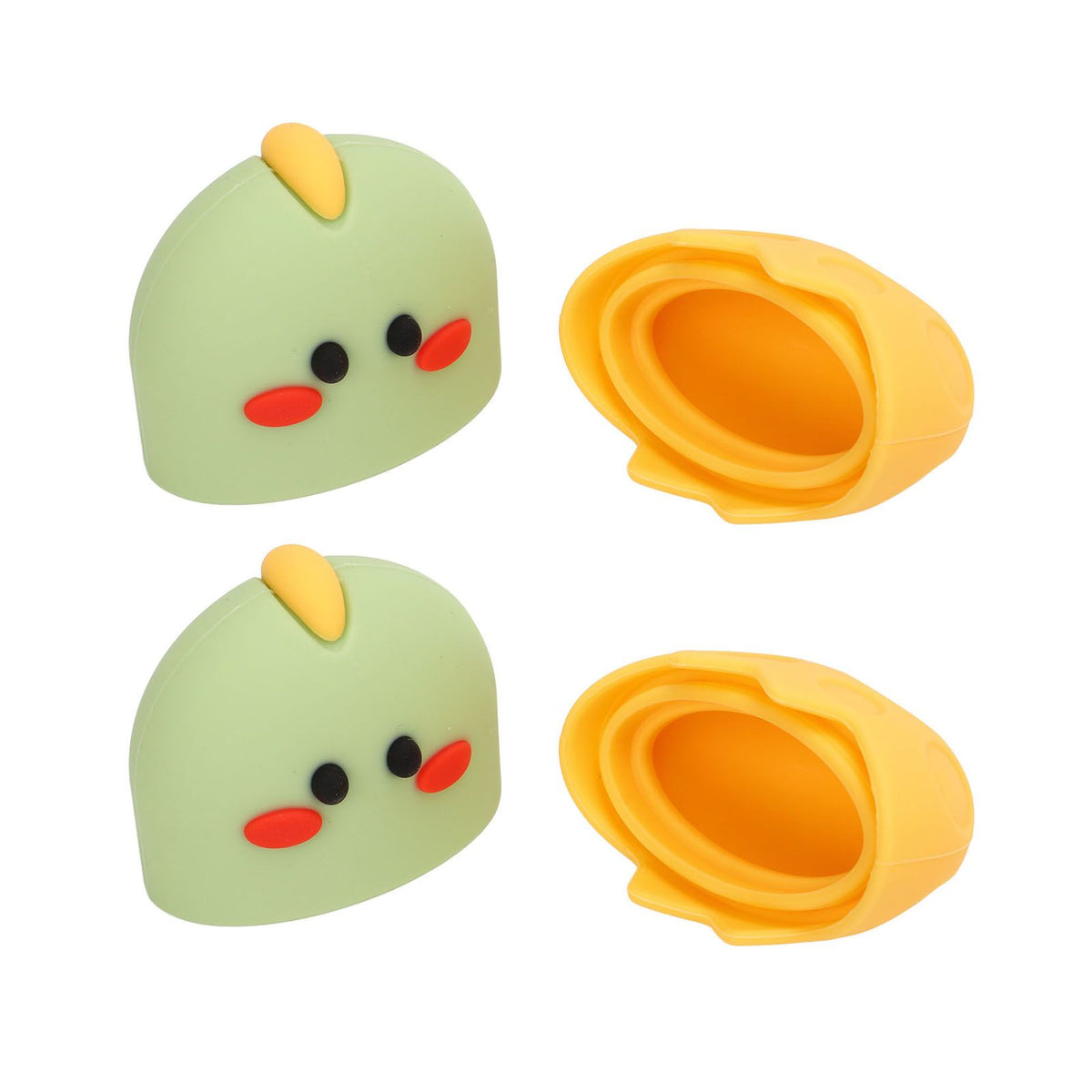 2Pcs Silicone Ice Face Mold Yellow Chicken Shape Face Eye Ice Roller for Men Women Reducing Swelling Pain Inflammation