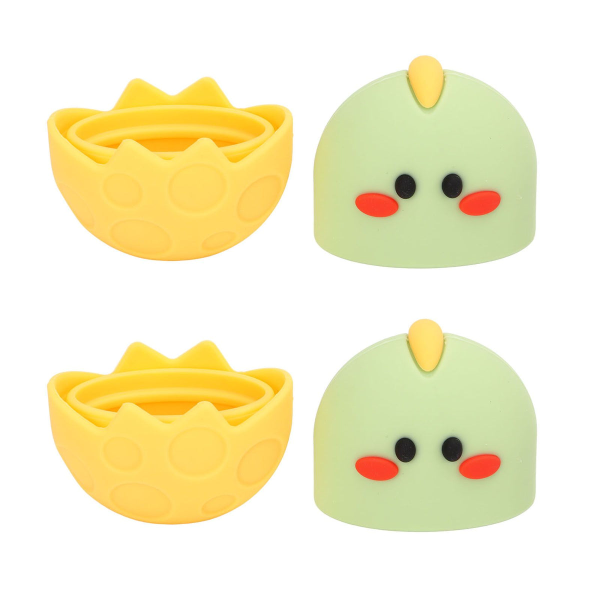 2Pcs Silicone Ice Face Mold Yellow Chicken Shape Face Eye Ice Roller for Men Women Reducing Swelling Pain Inflammation