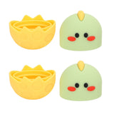2Pcs Silicone Ice Face Mold Yellow Chicken Shape Face Eye Ice Roller for Men Women Reducing Swelling Pain Inflammation