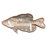 Wooden Hollowed Fish Figurine Multilayer Boxwood Decorative Wooden Hollowed Fish Striped for Home Office Canteen Bass