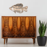 Wooden Hollowed Fish Figurine Multilayer Boxwood Decorative Wooden Hollowed Fish Striped for Home Office Canteen Bass - Extra Image
