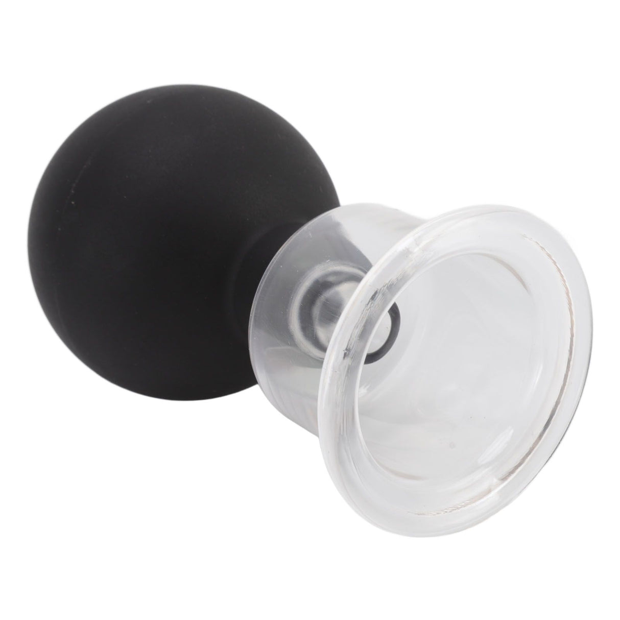4Pcs Glass Cupping Set Black Silicone Ball Massage Vacuum Suction Cupping for Facial Skin