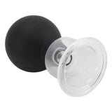 4Pcs Glass Cupping Set Black Silicone Ball Massage Vacuum Suction Cupping for Facial Skin - Extra Image