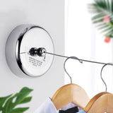 Wall Hanging Clothesline Telescopic Invisible Retractable Dryer Clothes Line for Home Hotel Round Stainless Steel 2.8meter Nylon Rope 2 Installation - Side View
