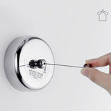 Wall Hanging Clothesline Telescopic Invisible Retractable Dryer Clothes Line for Home Hotel Round Stainless Steel 2.8meter Nylon Rope 2 Installation - Rear View