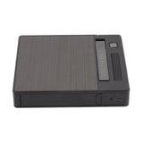 Cigarettes Case Box Automatic Ejection Holder with Dual Arc Lighter USB Rechargeable Power Display Windproof for 10 Cigarettes