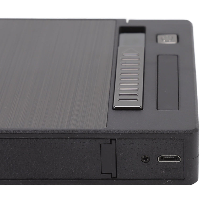 Cigarettes Case Box Automatic Ejection Holder with Dual Arc Lighter USB Rechargeable Power Display Windproof for 10 Cigarettes
