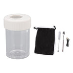 Magnifying Viewing Jar Multifunction Waterproof Magnifying Glass Storage Jar with LED Light for Home Travel White