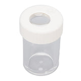Magnifying Viewing Jar Multifunction Waterproof Magnifying Glass Storage Jar with LED Light for Home Travel White - Low Angle