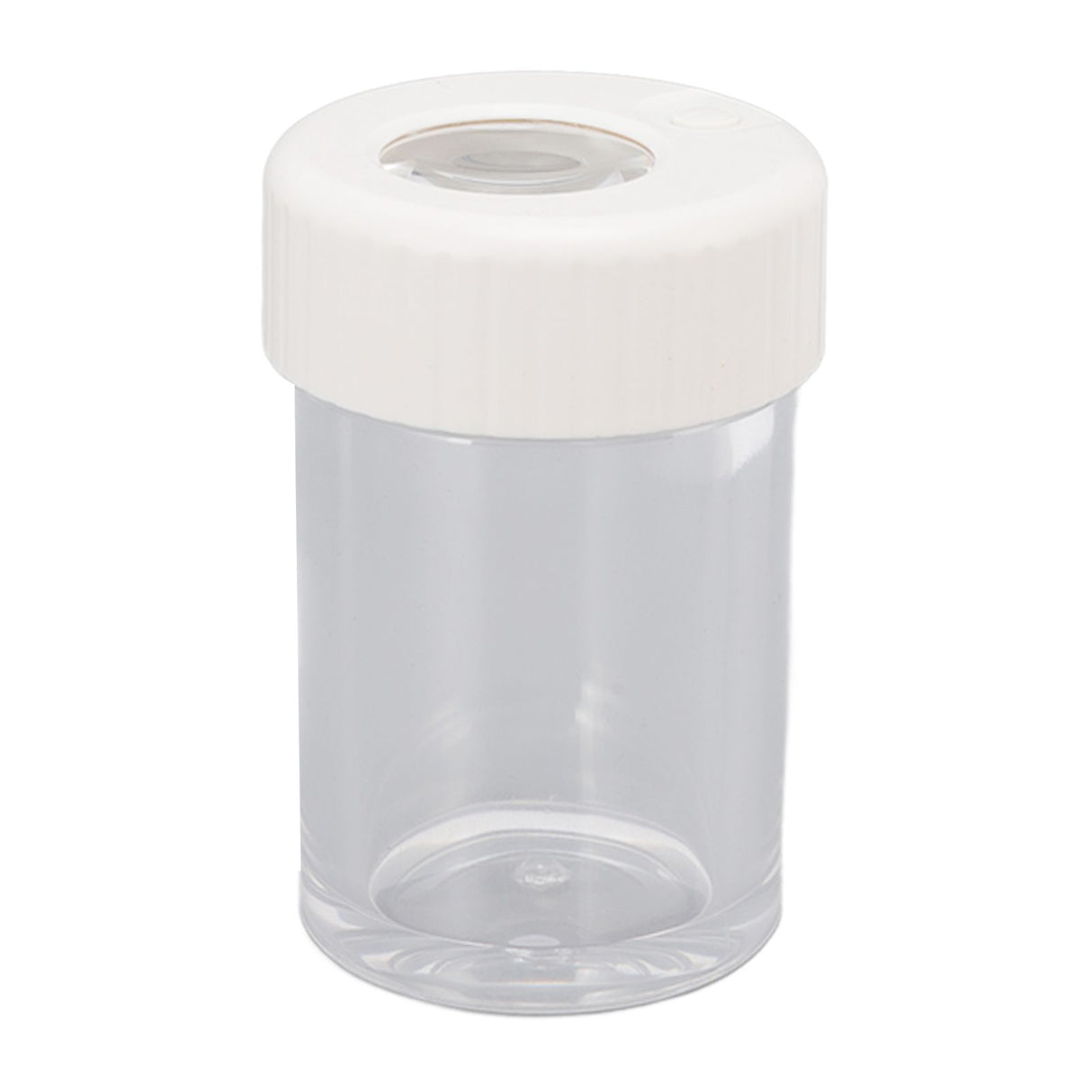 Magnifying Viewing Jar Multifunction Waterproof Magnifying Glass Storage Jar with LED Light for Home Travel White