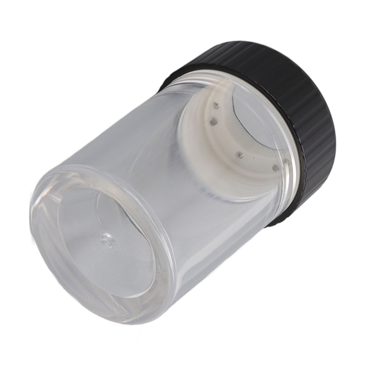 Magnifying Viewing Jar Multifunction Waterproof Magnifying Glass Storage Jar with LED Light for Home Travel Black