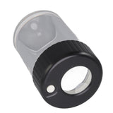 Magnifying Viewing Jar Multifunction Waterproof Magnifying Glass Storage Jar with LED Light for Home Travel Black - 45-Degree Angle