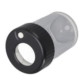 Magnifying Viewing Jar Multifunction Waterproof Magnifying Glass Storage Jar with LED Light for Home Travel Black