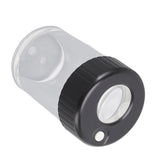 Magnifying Viewing Jar Multifunction Waterproof Magnifying Glass Storage Jar with LED Light for Home Travel Black