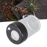 Magnifying Viewing Jar Multifunction Waterproof Magnifying Glass Storage Jar with LED Light for Home Travel Black - Extra Image