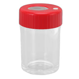 Magnifying Viewing Jar Multifunctional Waterproof Portable Magnifying Glass Storage Jar with LED Light for Tobacco Red