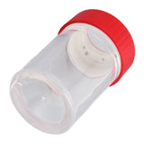 Magnifying Viewing Jar Multifunctional Waterproof Portable Magnifying Glass Storage Jar with LED Light for Tobacco Red