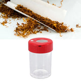 Magnifying Viewing Jar Multifunctional Waterproof Portable Magnifying Glass Storage Jar with LED Light for Tobacco Red