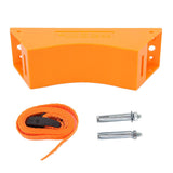 Gas Cylinder Holder Plastic Cylinder Wall Mounted Fixed Bracket with Expansion Screw Safety Strap Orange - Front View