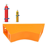 Gas Cylinder Holder Plastic Cylinder Wall Mounted Fixed Bracket with Expansion Screw Safety Strap Orange - Extra Image