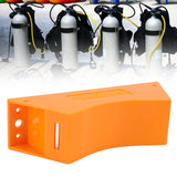 Gas Cylinder Holder Plastic Cylinder Wall Mounted Fixed Bracket with Expansion Screw Safety Strap Orange