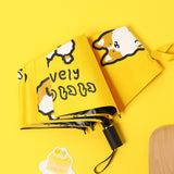 UV Protection Umbrella Fully Automatic Foldable Vinyl Portable Cute Bear Parasol for Outdoor Yellow