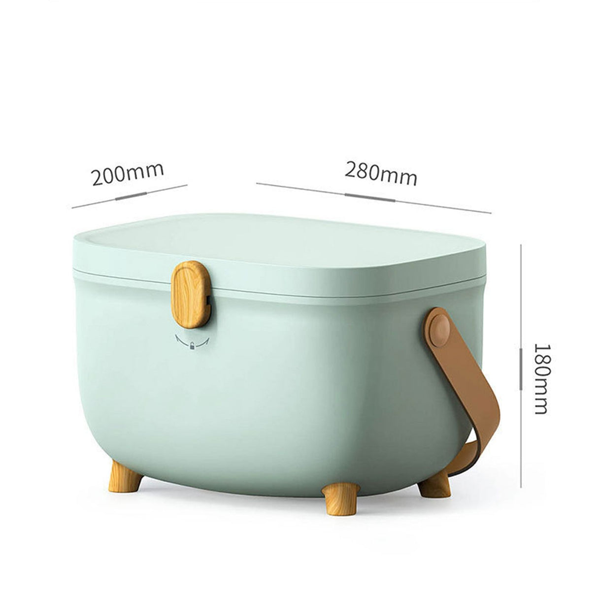 Plastic Medicine Storage Box Oval Double Layers Multi Grid Large Capacity Medical Box Organizer for Home Dorm Green