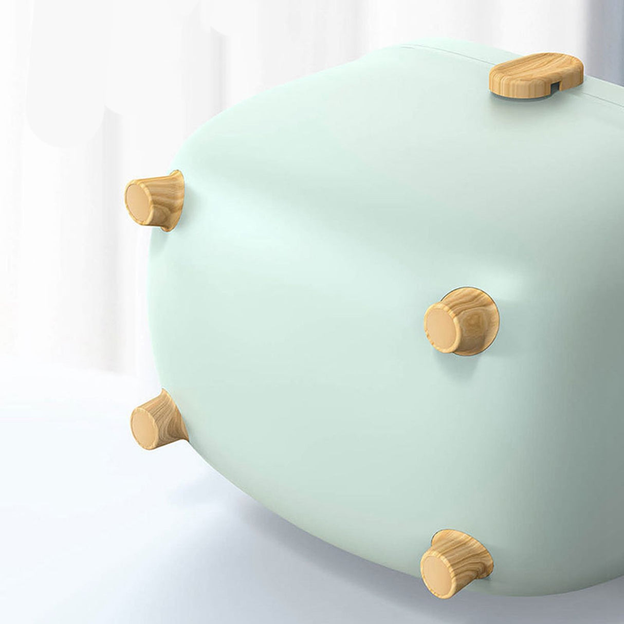 Plastic Medicine Storage Box Oval Double Layers Multi Grid Large Capacity Medical Box Organizer for Home Dorm Green